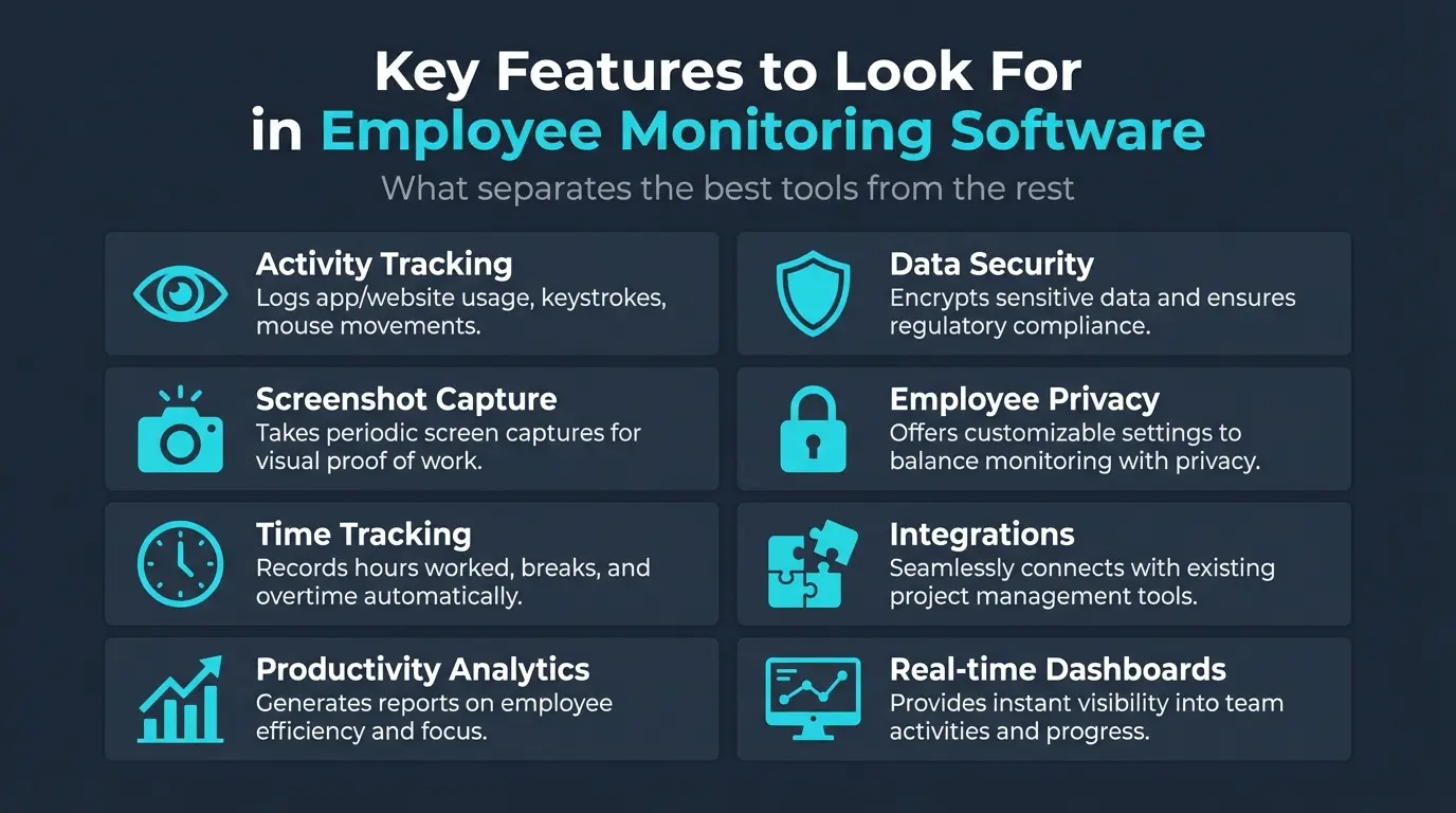 Key Features to Look For in Employee Monitoring Software