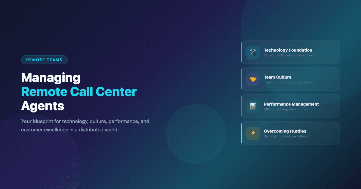 Managing Remote Call Center Agents: A Blueprint for Success