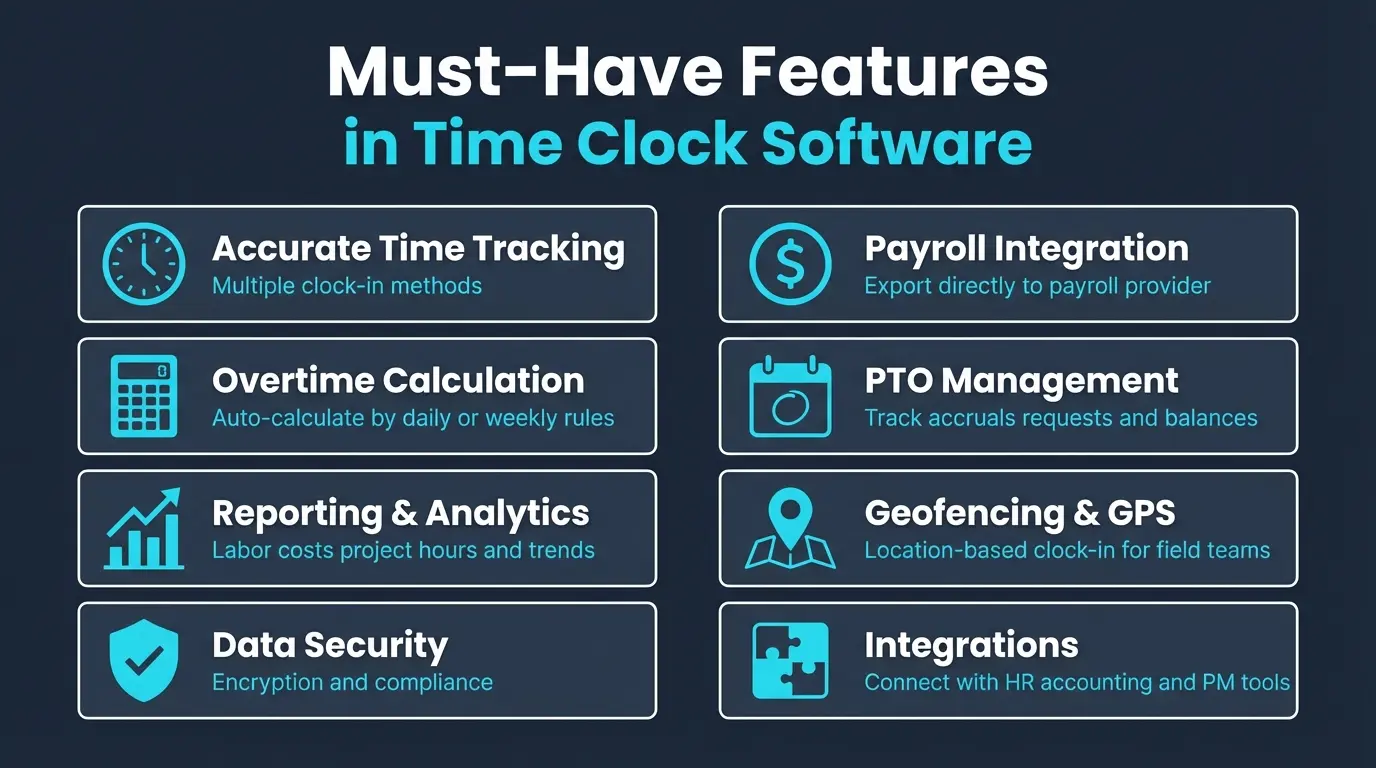 Must-Have Features in Time Clock Software