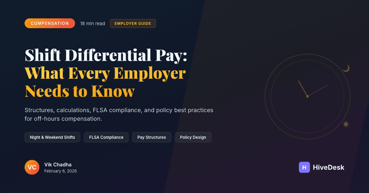 Shift Differential Pay — Rates, Rules & How to Calculate