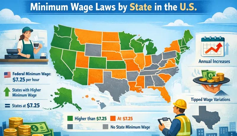 Minimum Wage by State in 2026 — All 50 States + Federal