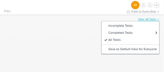 Tasks management in Asana