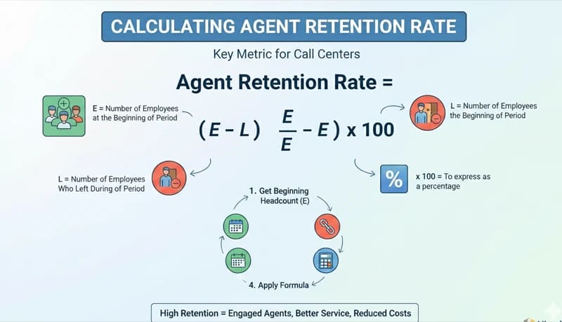 How to Calculate Agent Retention Rate in Call Centers