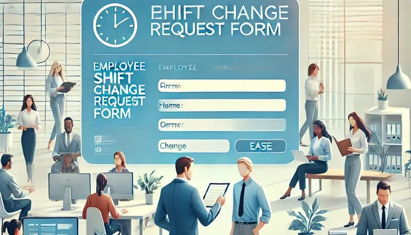 Employee shift change request form template