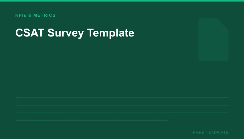 CSAT survey template for contact centers