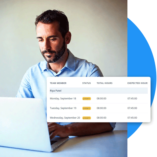 Payroll management dashboard with GPS time clock data