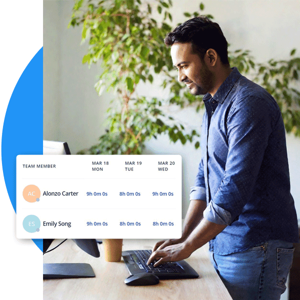 HiveDesk time card export for payroll processing