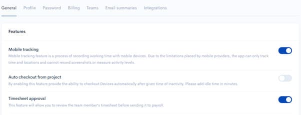 HiveDesk settings page with Timesheet Approval toggle