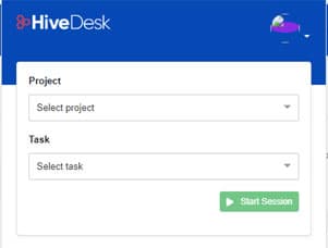 HiveDesk Chrome extension login dialog