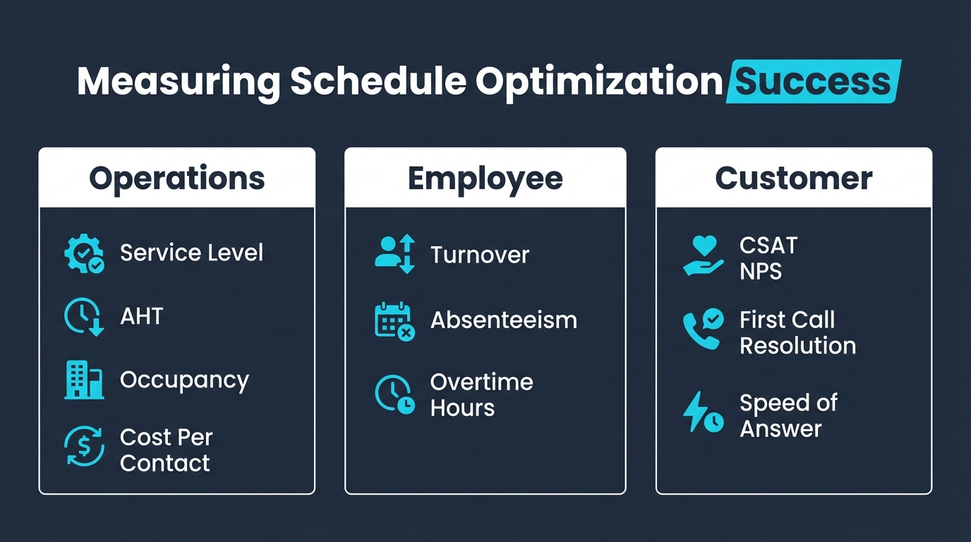 Measuring Schedule Optimization Success