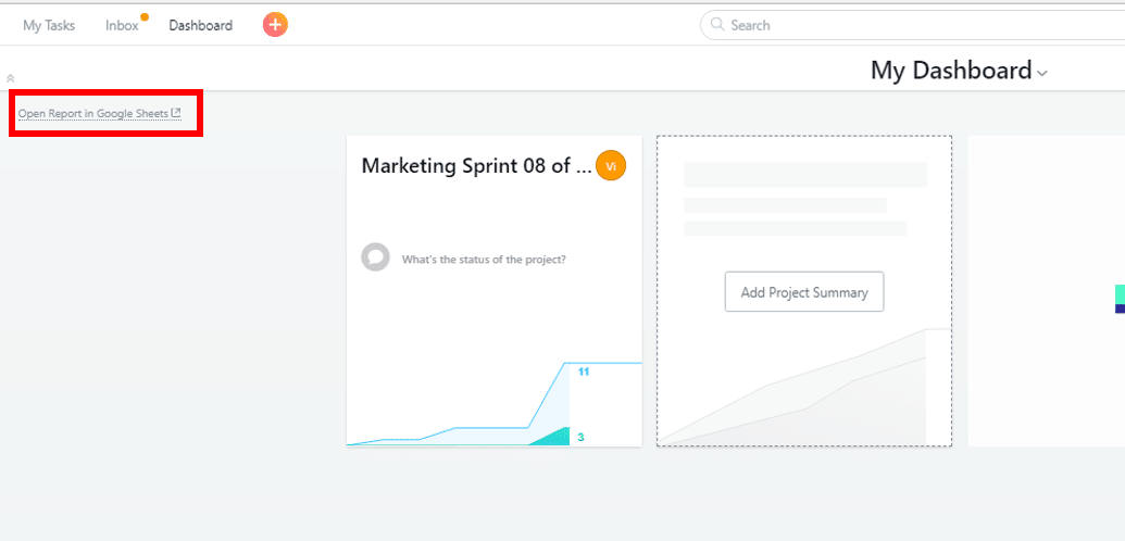 Asana repost dashboard