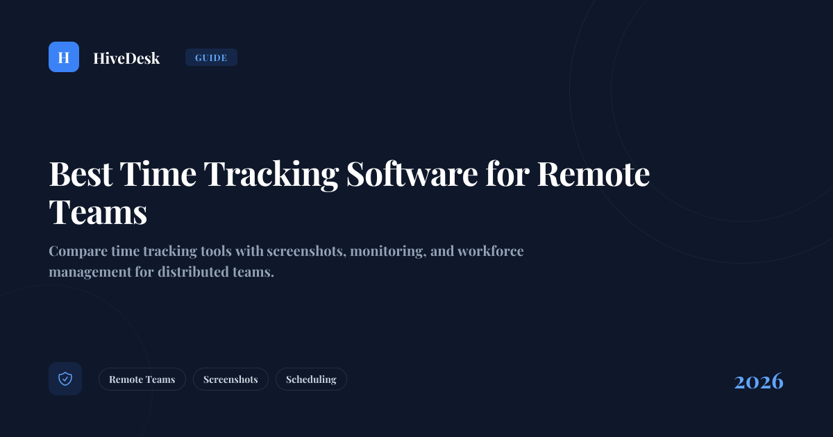 Best Time Tracking Software for 2026 — 9 Tools Compared | HiveDesk