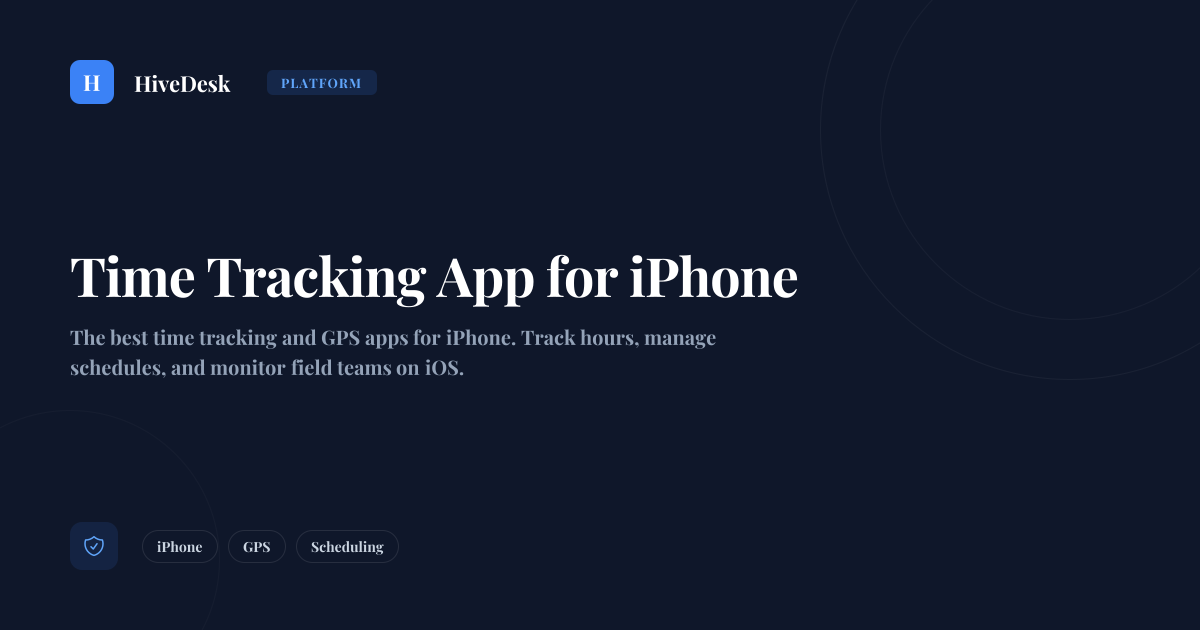 Time Tracking App for iPhone — GPS, Clock-In, Screenshots | HiveDesk