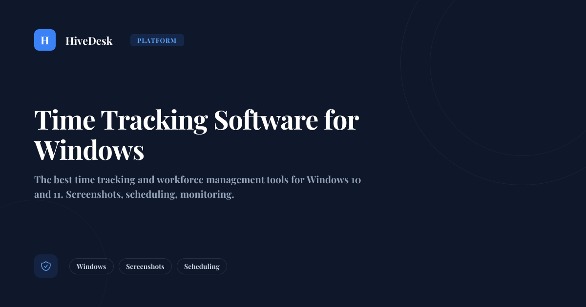 Time Tracking Software for Windows | HiveDesk