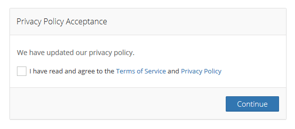 Privacy Policy Acceptance
