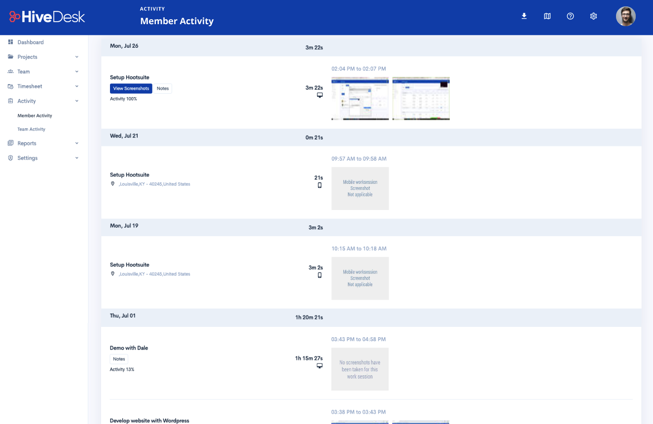 Geolocation time tracking