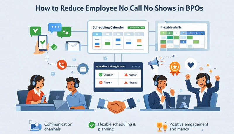 5 Tips to Reduce Employee No Call No Shows in BPOs