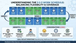 What is the 2-2-3 work schedule?