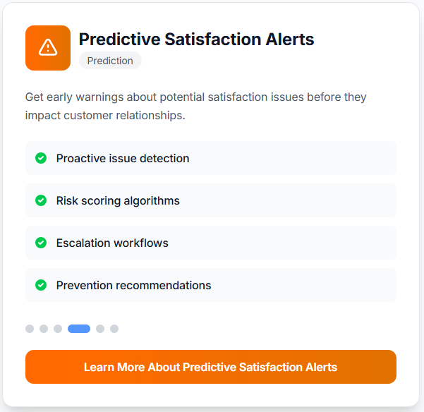 Predictive Satisfaction Alert